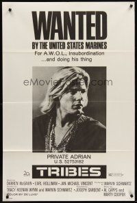5f938 TRIBES 1sh '71 Jan-Michael Vincent is wanted by the United States Marines!