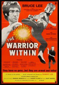 5f959 WARRIOR WITHIN 1sh '76 action images of Chuck Norris & Bruce Lee!