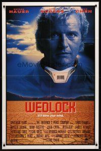 5f963 WEDLOCK 1sh '91 cool image of Rutger Hauer, it'll blow your mind!
