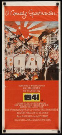 5g377 1941 Aust daybill '79 Steven Spielberg, art of John Belushi as Wild Bill by David McMacken!