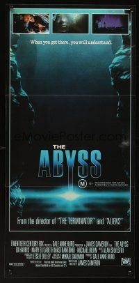 5g380 ABYSS Aust daybill '89 directed by James Cameron, Ed Harris, Mary Elizabeth Mastrantonio