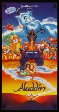 5g386 ALADDIN Aust daybill '93 classic Walt Disney Arabian fantasy cartoon!