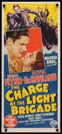 5g437 CHARGE OF THE LIGHT BRIGADE Aust daybill R40s Errol Flynn, Olivia De Havilland, Curtiz