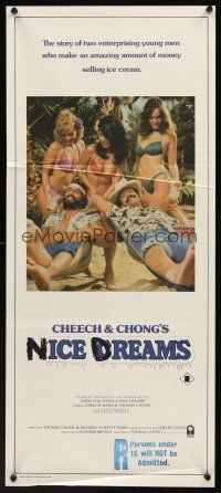 5g438 CHEECH & CHONG'S NICE DREAMS Aust daybill '81 they make lots of money selling ice cream!