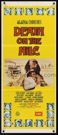 5g460 DEATH ON THE NILE Aust daybill '78 Peter Ustinov, Agatha Christie, different Sphinx image!