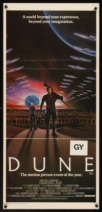 5g470 DUNE Aust daybill '84 David Lynch sci-fi epic, art of a world beyond imagination!