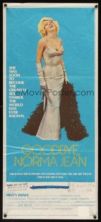 5g506 GOODBYE NORMA JEAN Aust daybill '76 full-length art of Misty Rowe as sexiest Marilyn Monroe!