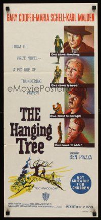 5g516 HANGING TREE Aust daybill '59 stone litho of Gary Cooper, Maria Schell & Karl Malden!