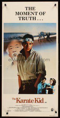 5g542 KARATE KID Aust daybill '84 Pat Morita & Ralph Macchio, teen martial arts classic!