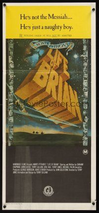 5g554 LIFE OF BRIAN Aust daybill '79 Monty Python, Graham Chapman in the title role!