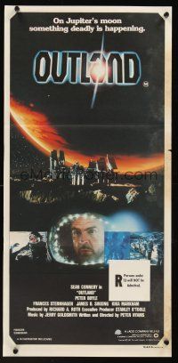 5g581 OUTLAND Aust daybill '81 Sean Connery, something deadly is happening on Jupiter's moon!