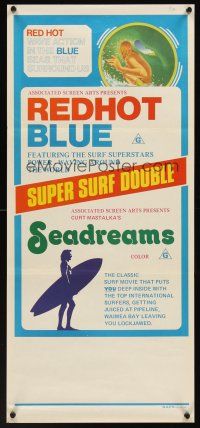 5g590 REDHOT BLUE/SEADREAMS Aust daybill '70s surfing superstars power-waving around the world!