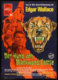 5g139 HORROR OF BLACKWOOD CASTLE German 33x47 '68 Der Hund von Blackwood Castle, Alfred Vohrer