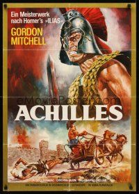 5g234 FURY OF ACHILLES German '63 L'ira di Achille, cool sword & sandal art by Peltzer!
