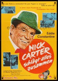 5g266 LICENSE TO KILL German '64 great art of smiling Eddie Constantine as Nick Carter!
