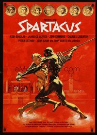 5g306 SPARTACUS German R70s classic Stanley Kubrick & Kirk Douglas epic, cool gladiator artwork!