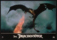 5g926 DRAGONSLAYER German LC '81 best full-length image of dragon in mid-air breathing fire!