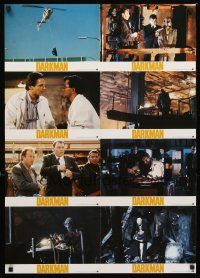 5g339 DARKMAN set 2 German LC poster '90 directed by Sam Raimi, masked hero Liam Neeson!