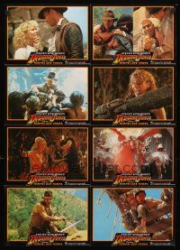 5g356 INDIANA JONES & THE TEMPLE OF DOOM set 1 German LC poster '84 cool action images of Ford!