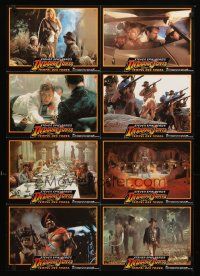 5g357 INDIANA JONES & THE TEMPLE OF DOOM set 2 German LC poster '84 cool action images of Ford!