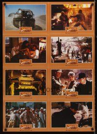 5g367 RAIDERS OF THE LOST ARK set 3 German LC poster '81 images of Harrison Ford & Karen Allen!