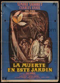 5g067 GINA Mexican poster '60 Luis Bunuel's La mort en ce jardin, Simone Signoret