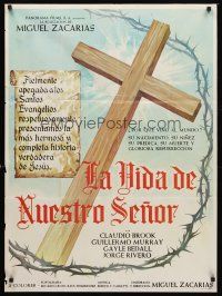 5g092 LA VIDA DE NUESTRO SENOR JESUCRISTO Mexican poster '80 The Life of Our Lord Jesus Christ!