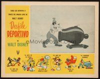 5g996 DESFILE DEPORTIVO Mexican LC '50s Walt Disney, great cartoon image of Goofy with cannon!