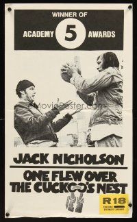 5g579 ONE FLEW OVER THE CUCKOO'S NEST New Zealand daybill '75 different Jack Nicholson & Chief!