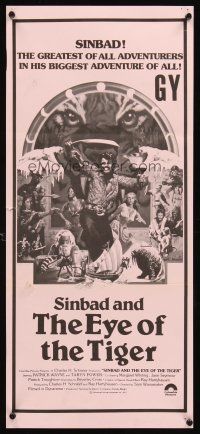5g616 SINBAD & THE EYE OF THE TIGER New Zealand daybill '77 Ray Harryhausen, different fantasy art