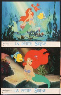 5g771 LITTLE MERMAID 11 French LCs '89 great images of Ariel & cast, Disney underwater cartoon!