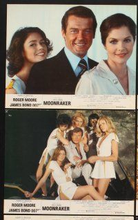 5g736 MOONRAKER 13 French LCs '79 Roger Moore as James Bond & sexy space babes!