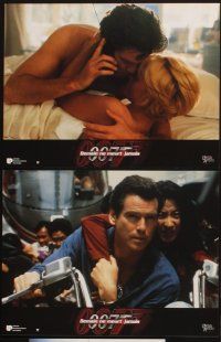 5g760 TOMORROW NEVER DIES 12 French LCs '97 Pierce Brosnan as James Bond, Michelle Yeoh, Hatcher