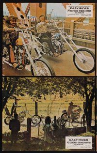 5g918 EASY RIDER 4 German LCs '69 Peter Fonda, motorcycle biker classic directed by Dennis Hopper!