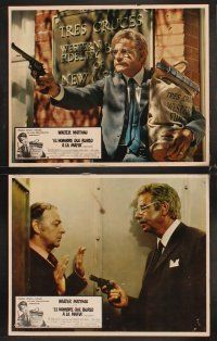 5g940 CHARLEY VARRICK 8 Mexican LCs '73 Walter Matthau in Don Siegel crime classic!