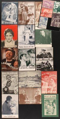 5h014 LOT OF 20 NON-U.S. DANISH PROGRAMS '36 lots of different images & artwork!