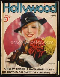 5h091 HOLLYWOOD magazine December 1935 great portrait of pretty Virginia Bruce!