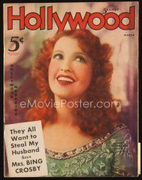 5h094 HOLLYWOOD magazine March 1936 beautiful Jeanette MacDonald by Edwin Bower Hesser!