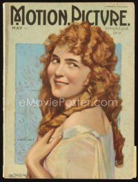 5h121 MOTION PICTURE magazine May 1921 art of pretty Gladys Leslie by Leo Sielke Jr.!