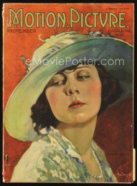 5h115 MOTION PICTURE magazine November 1920 artwork of pretty Dorothy Dalton by Leo Sielke Jr.!