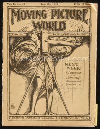 5h043 MOVING PICTURE WORLD exhibitor magazine June 29, 1918 Theda Bara, Mutt & Jeff, Harold Lloyd!