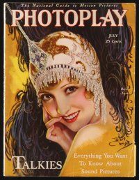 5h062 PHOTOPLAY magazine July 1929 great art of Bessie Love in elaborate outfit by Earl Christy!