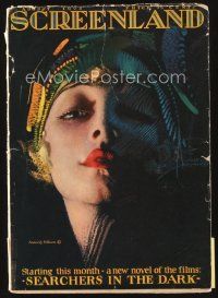 5h082 SCREENLAND magazine August 1924 incredible artwork of Anna Q. Nilsson by Rolf Armstrong!
