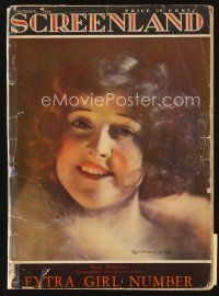 5h083 SCREENLAND magazine October 1924 portrait of pretty Hope Hampton by Lejaren a Hiller!