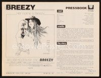 5h311 BREEZY pressbook '74 directed by Clint Eastwood, art of William Holden & Kay Lenz!