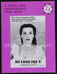 5h322 DIABOLIQUE pressbook R66 Vera Clouzot in Henri-Georges Clouzot's Les Diaboliques!