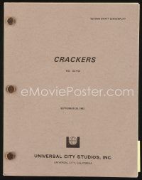 5h211 CRACKERS second draft script September 30, 1982, screenplay by Jeffrey Alan Fiskin!