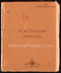 5h236 VIRGIN QUEEN 5th revised shooting final script Feb 21, 1955, working title Sir Walter Raleigh
