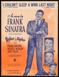 5h262 HIGHER & HIGHER sheet music '43 Frank Sinatra, I Couldn't Sleep a Wink Last Night!