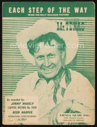 5h275 MR. TEXAS sheet music '51 starring & produced by Billy Graham, first Christian western!
